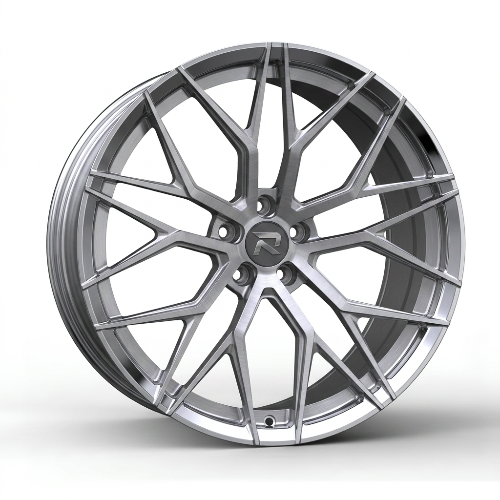 RZR CXXIX forged wheel — Brushed Silver / Polished Lip