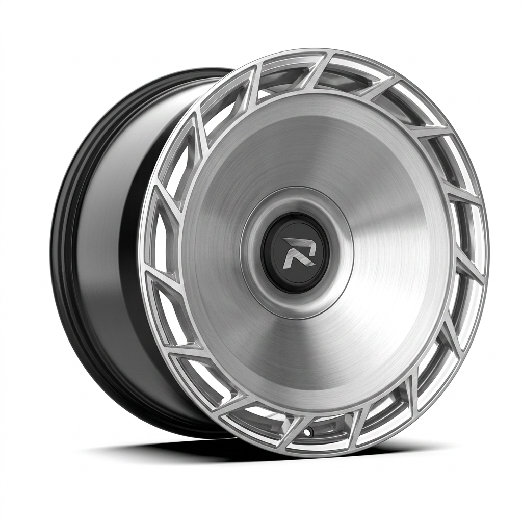 RZR CLXXXII forged wheel — Brushed Silver / Polished Lip
