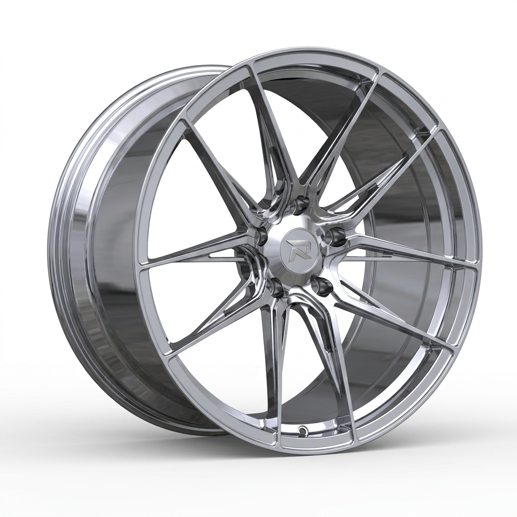 RZR CXCIX forged wheel — Full Polished Chrome