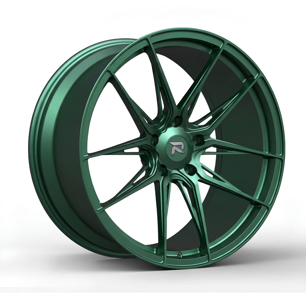 RZR CXCIX forged wheel — Satin Emerald Metallic