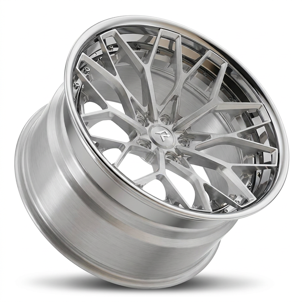 RZR VIII forged wheel — Full Brushed Polished Silver