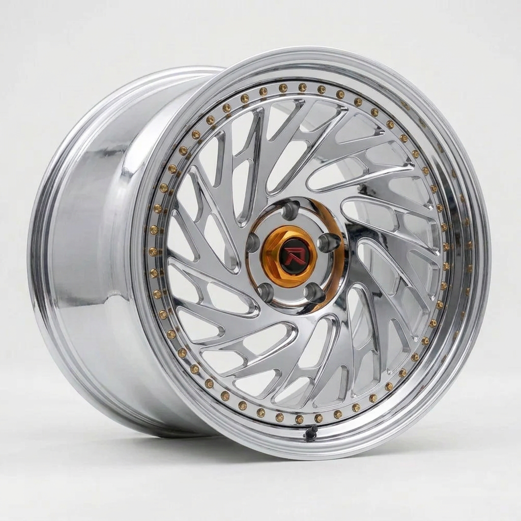 RZR LVI forged wheel — Full Polished Chrome