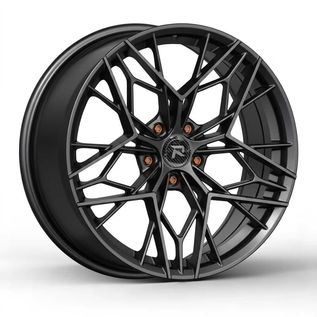 RZR CLVI forged wheel — Matte Anthracite / Bronze Hardware