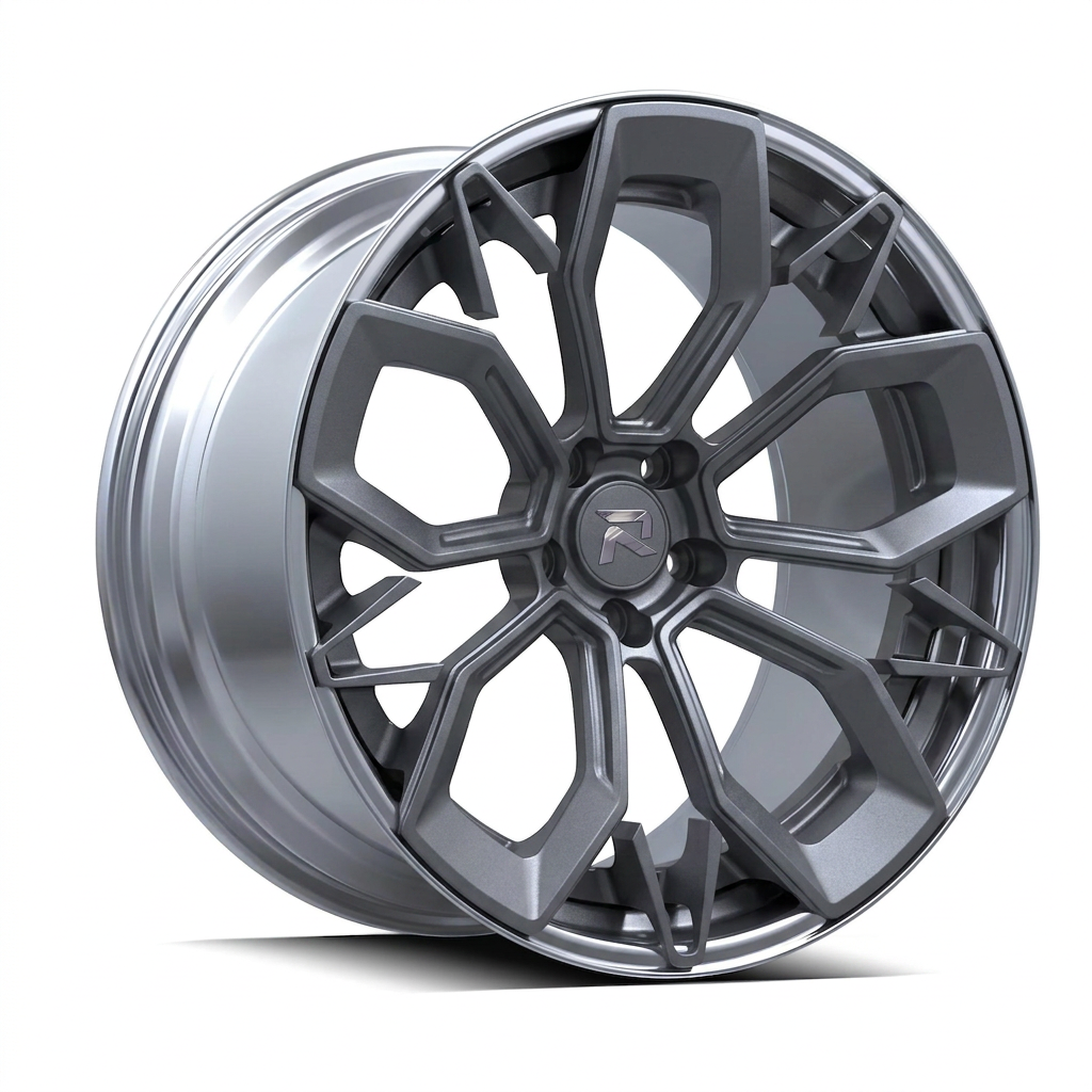 RZR CVI forged wheel — Frozen Grey Matte / Polished Lip