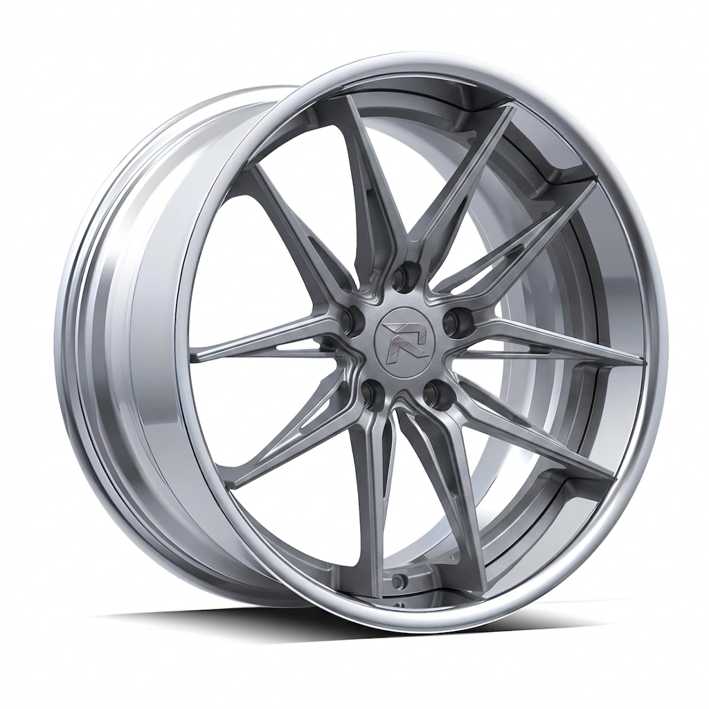 RZR C forged wheel — Frozen Grey Matte / Polished Lip