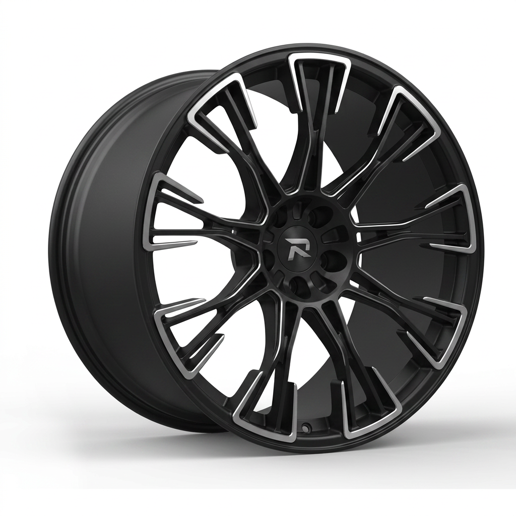 RZR CLXXX forged wheel — Matte Black / Milled Edges
