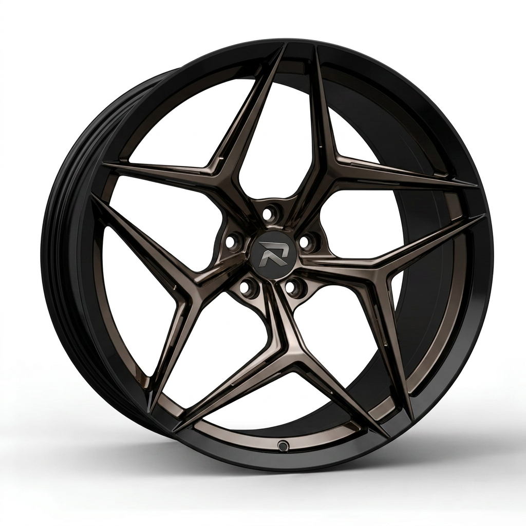RZR CLXII forged wheel — Smoked Chrome / Gloss Black