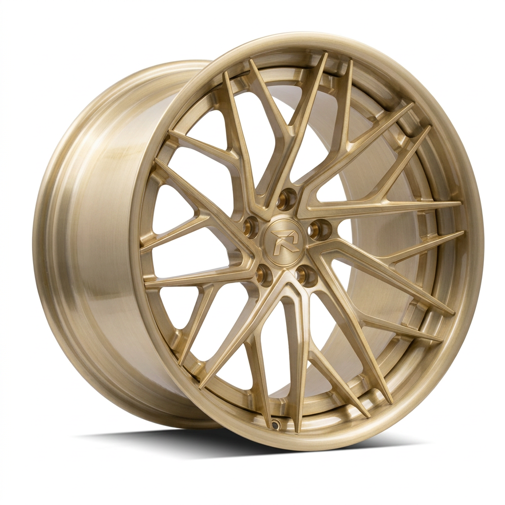 RZR XCIII forged wheel — Brushed Champagne Gold