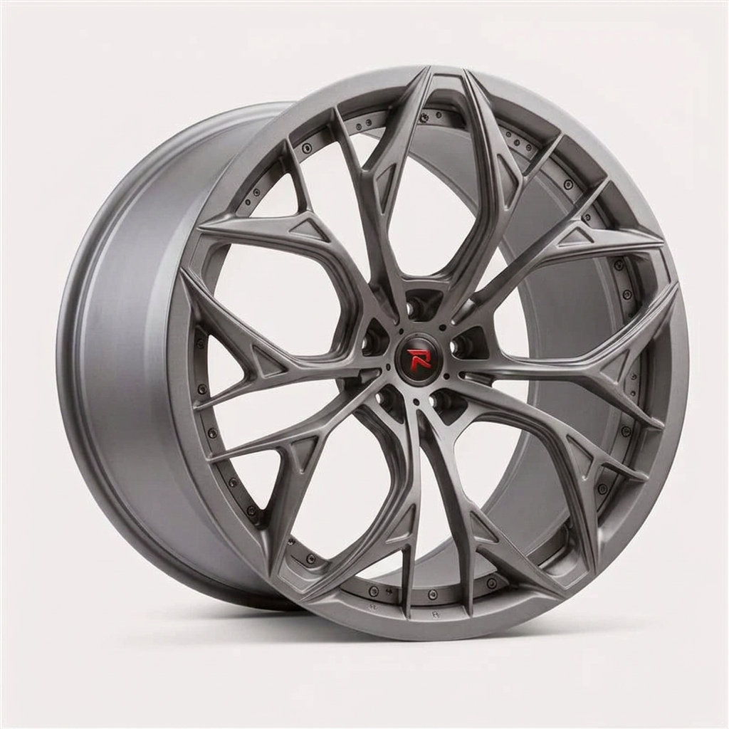 RZR XXII forged wheel — Satin Titanium Grey