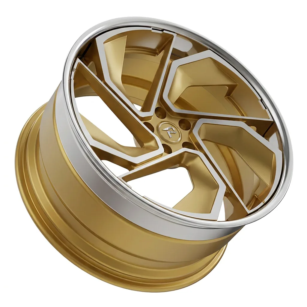 RZR X forged wheel — Brushed Gold / Polished Lip