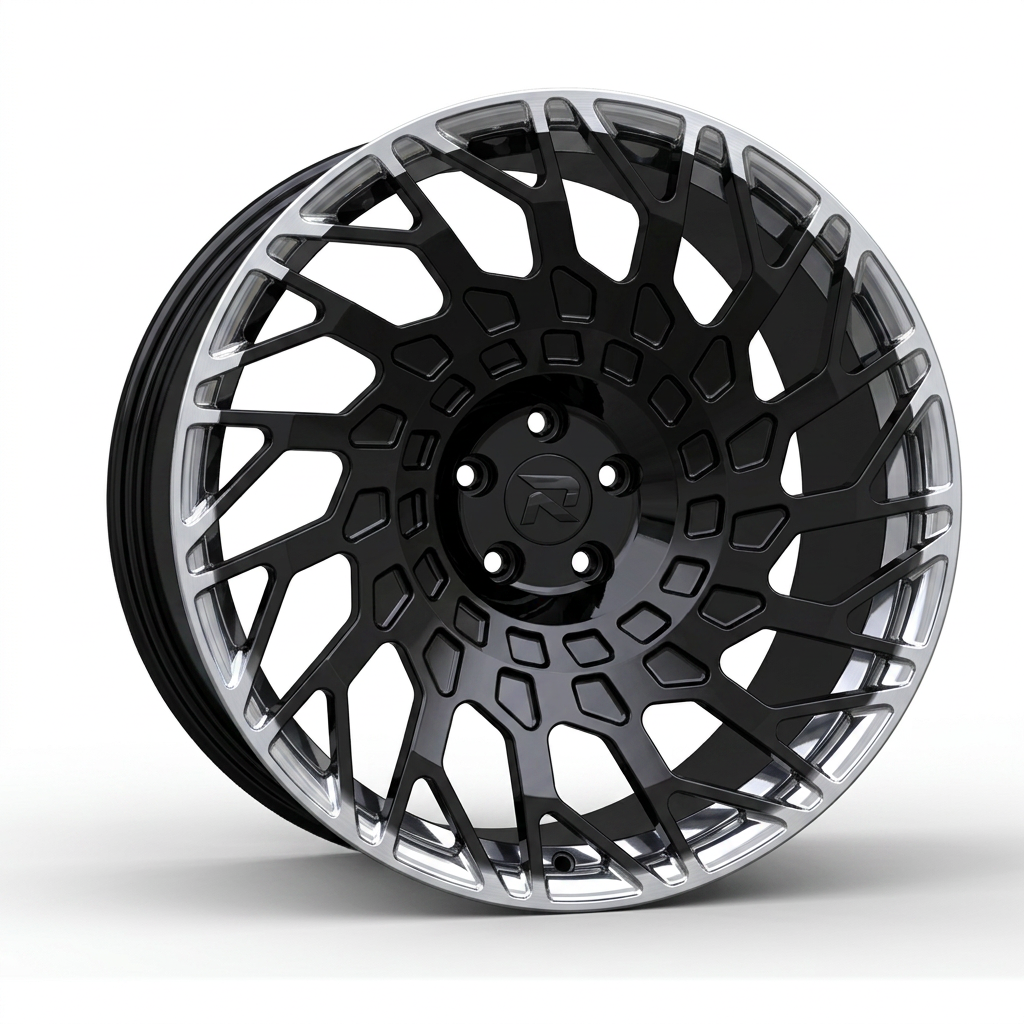 RZR CXLVII forged wheel — Gloss Black / Polished Lip