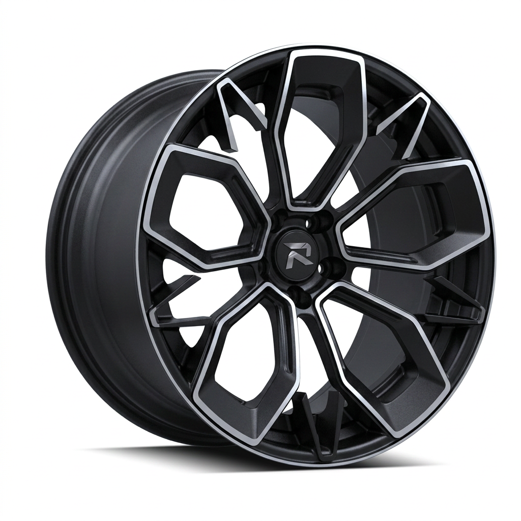 RZR CVI forged wheel — Matte Black / Milled Edges