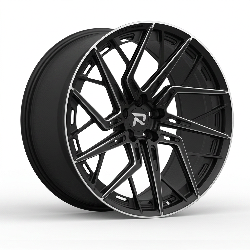 RZR CLIV forged wheel — Matte Black / Milled Edges