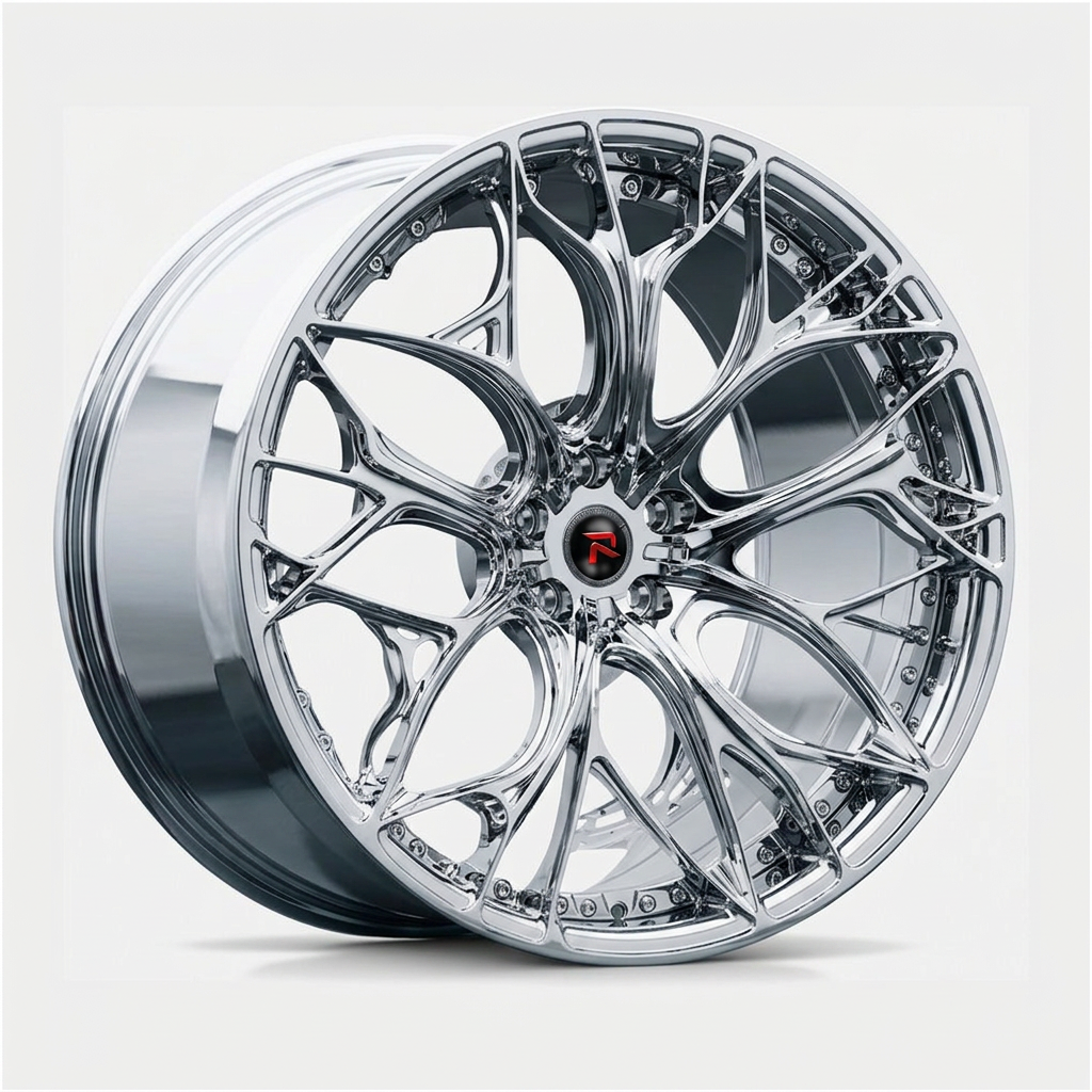 RZR XXI forged wheel — Full Polished Chrome