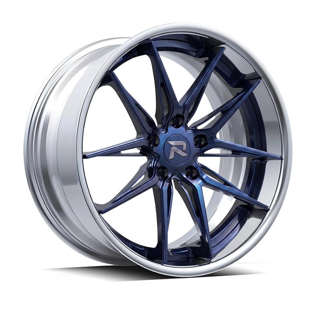 RZR C forged wheel — Midnight Blue Pearl / Polished Lip