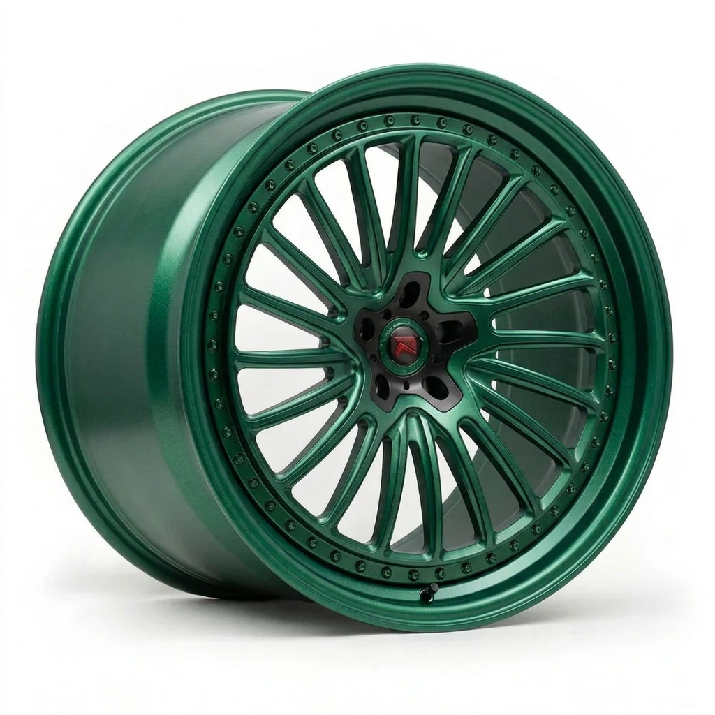 RZR XXV forged wheel — Satin Emerald Metallic