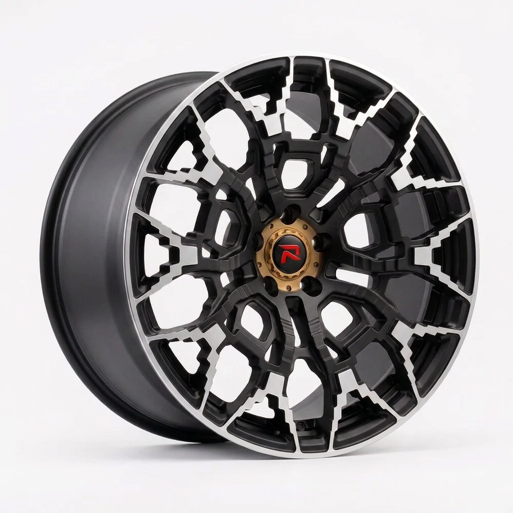 RZR XLIX forged wheel — Matte Black / Milled Edges