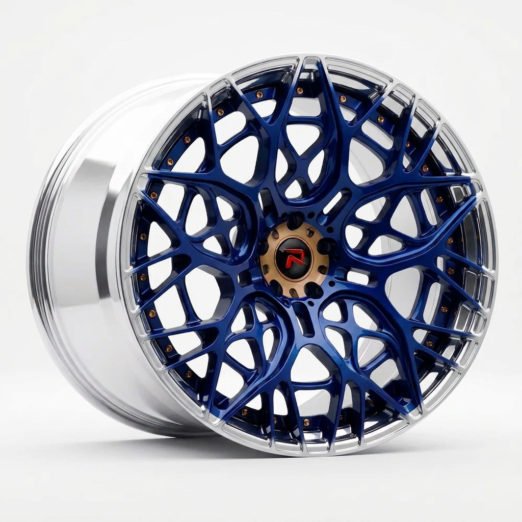 RZR LV forged wheel — Candy Blue / Polished Lip