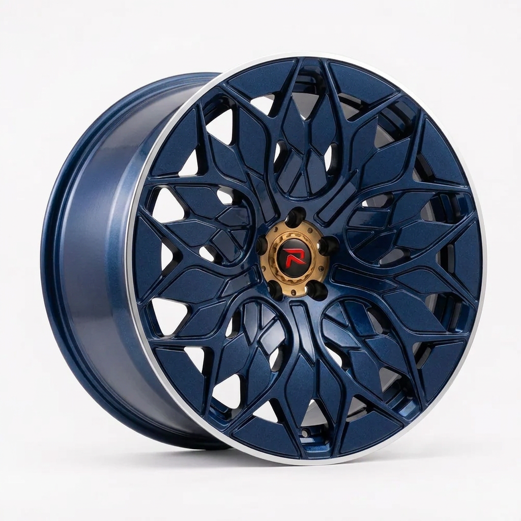 RZR L forged wheel — Midnight Blue Pearl / Polished Lip
