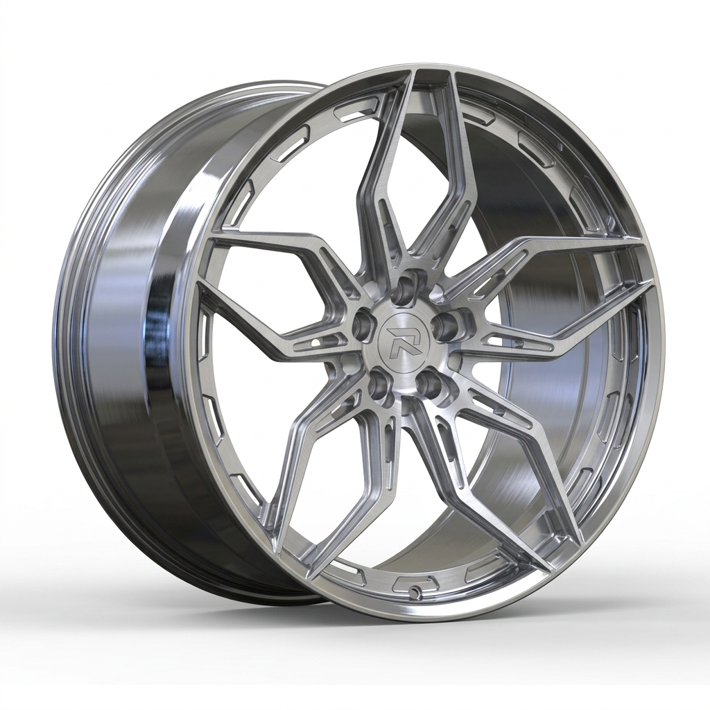 RZR CL forged wheel — Brushed Silver / Polished Lip