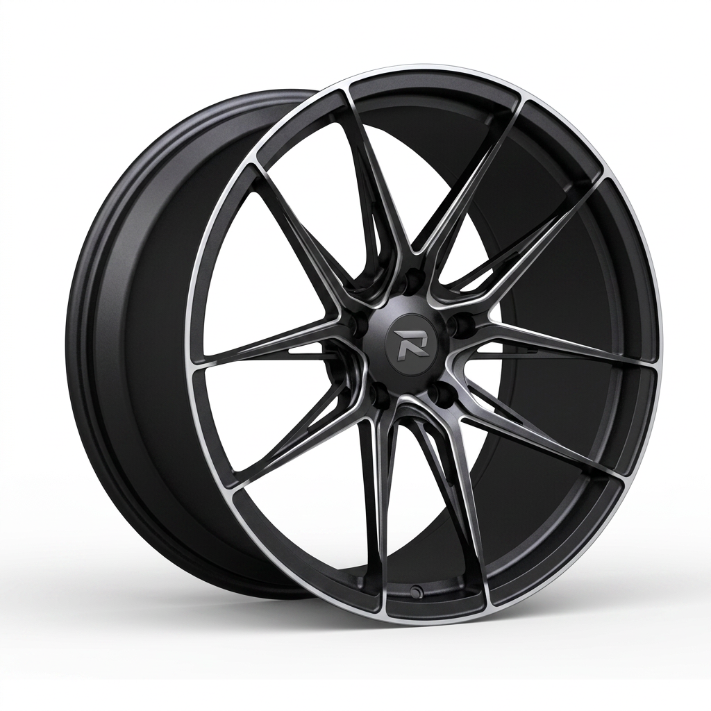 RZR CXCIX forged wheel — Matte Black / Milled Edges