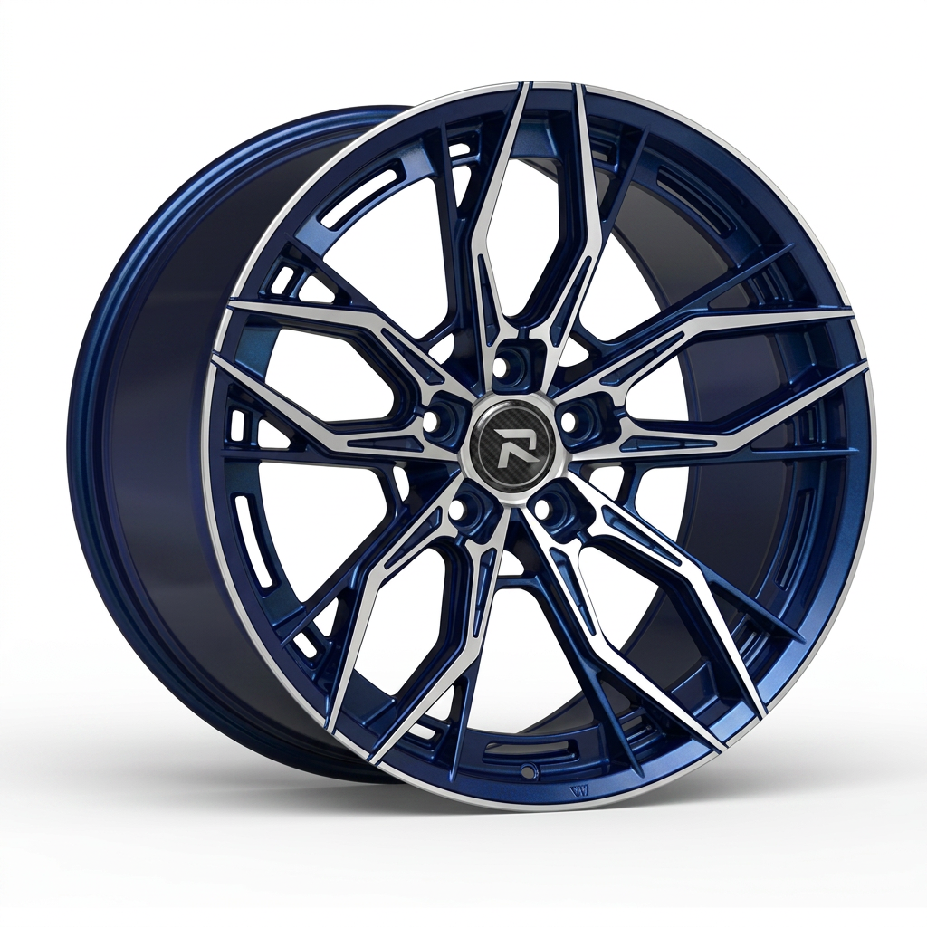 RZR CXXXV forged wheel — Candy Blue / Polished Lip