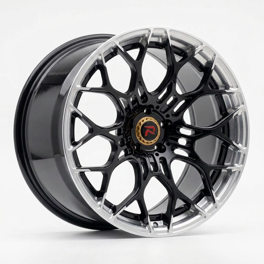 RZR XLV forged wheel — Gloss Black / Polished Lip