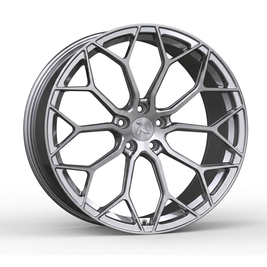 RZR CLXXXVIII forged wheel — Brushed Silver / Polished Lip