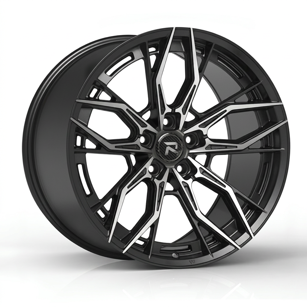 RZR CXXXV forged wheel — Matte Black / Milled Edges