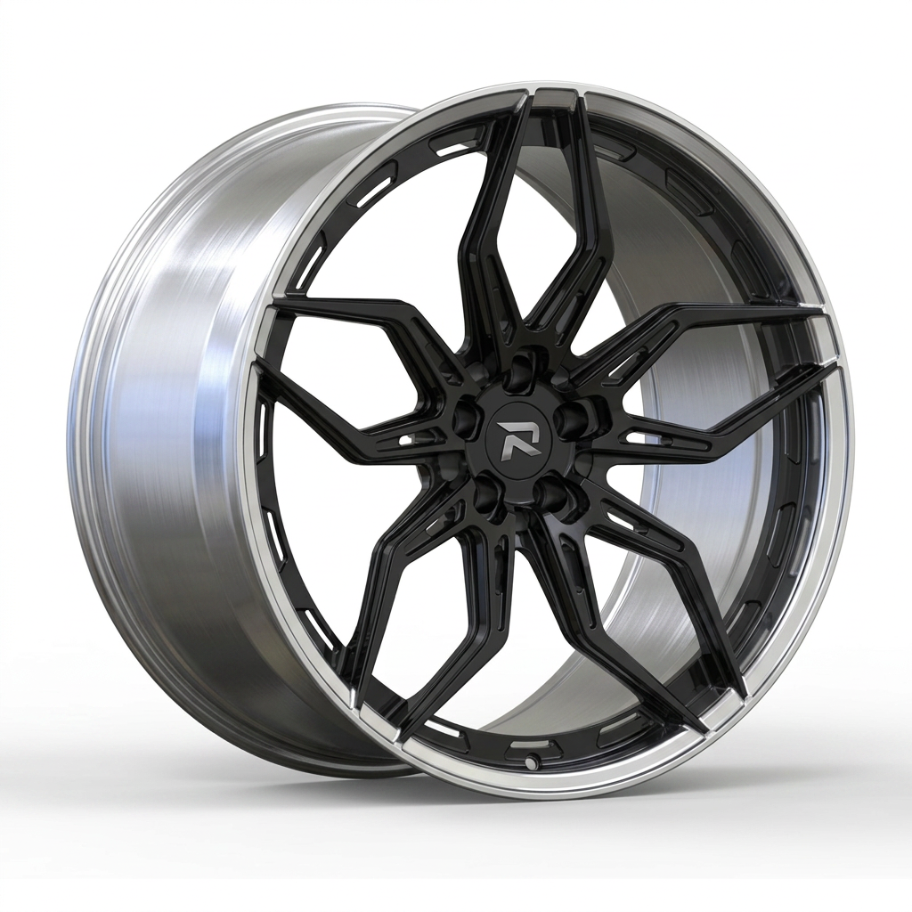 RZR CL forged wheel — Gloss Black / Polished Lip