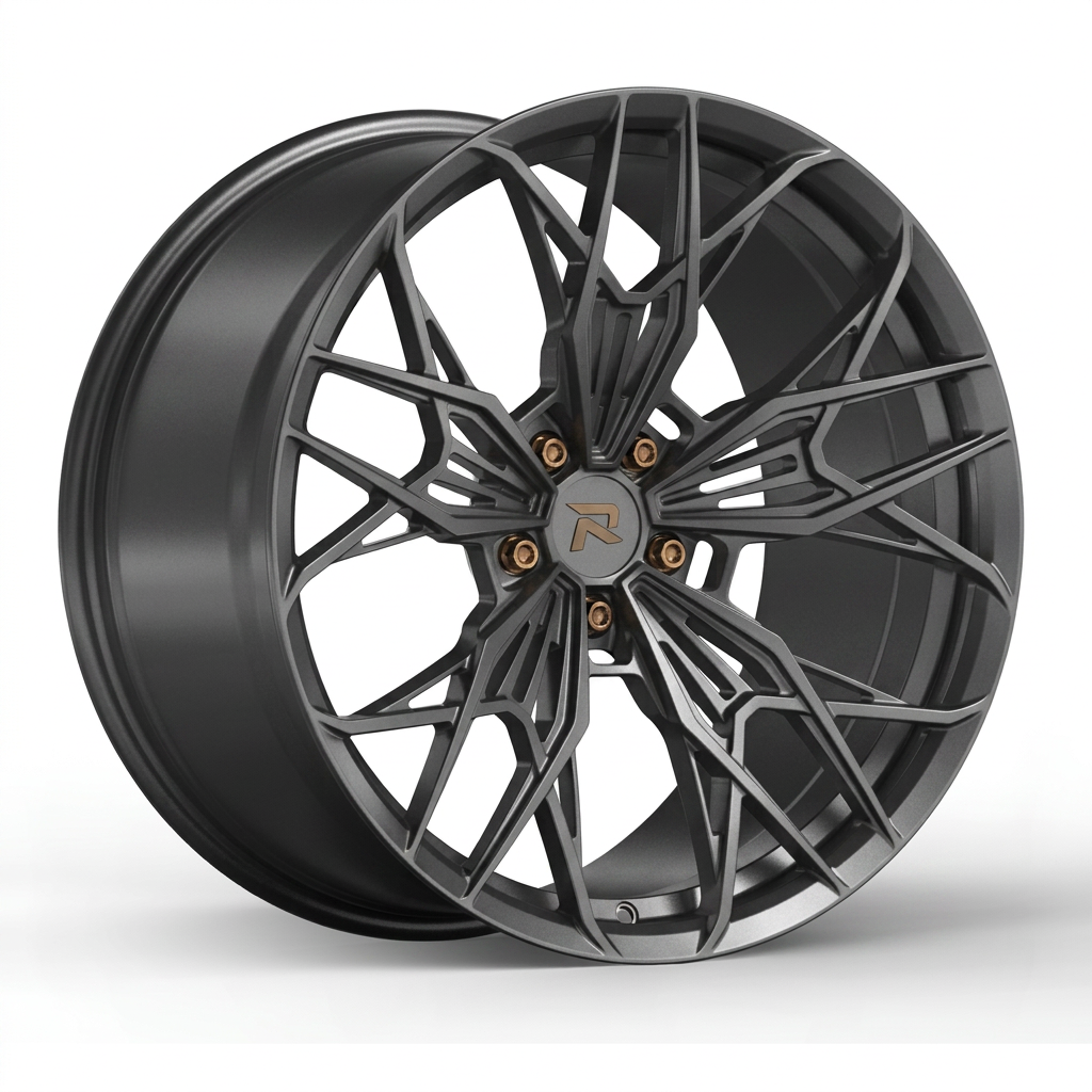 RZR CLXXXVI forged wheel — Matte Anthracite / Bronze Hardware