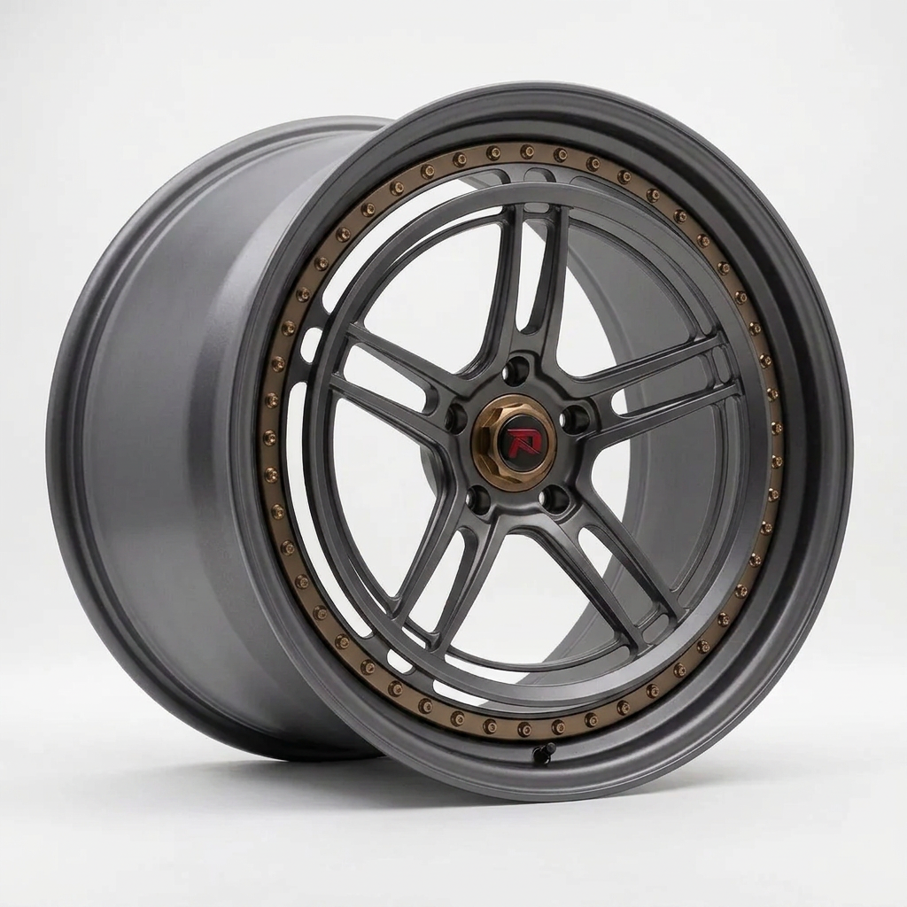 RZR LVII bespoke finish — Matte Anthracite / Bronze Hardware
