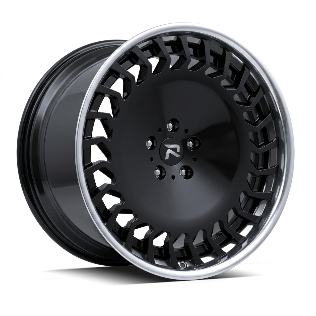 RZR CX forged wheel — Gloss Black / Polished Lip