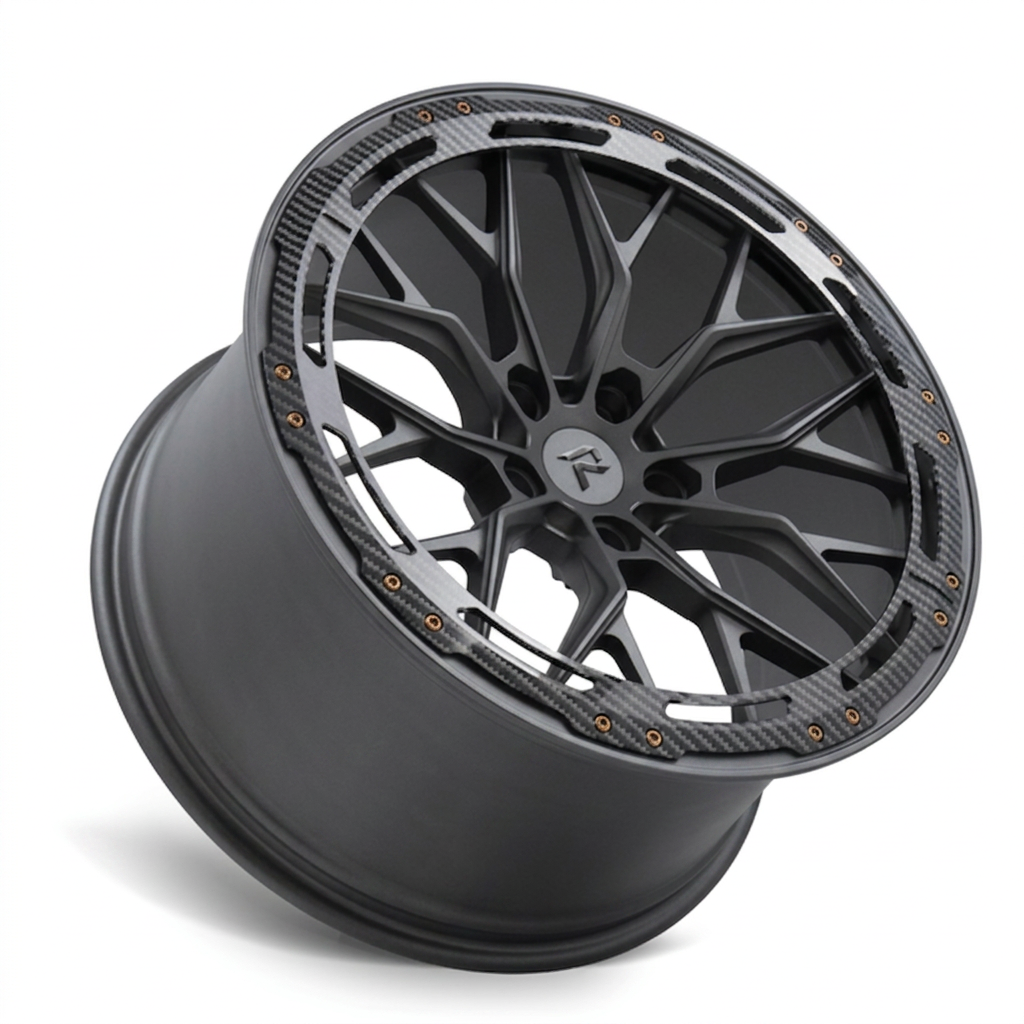 RZR LXXXVII forged wheel — Matte Anthracite / Bronze Hardware
