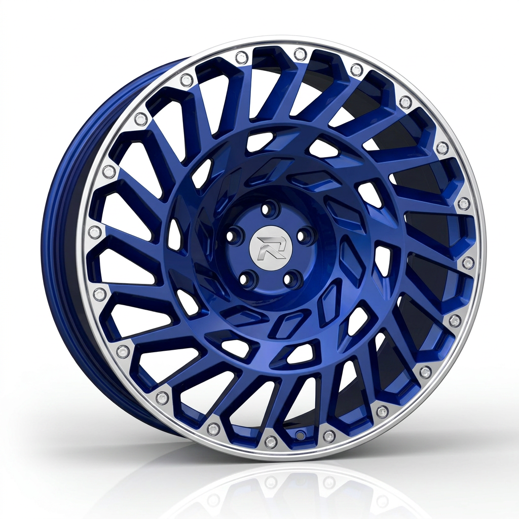 RZR CLXXIX forged wheel — Candy Blue / Polished Lip