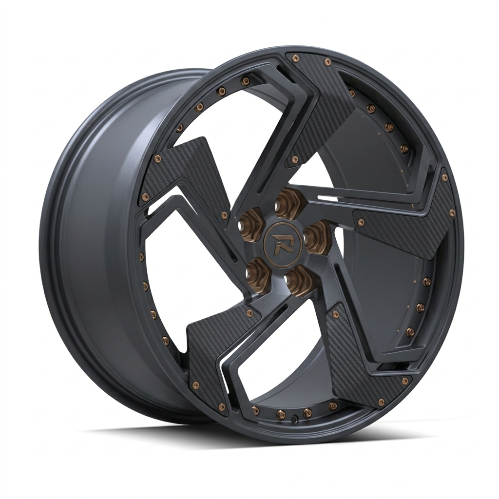 RZR CXXIV forged wheel — Matte Anthracite / Bronze Hardware