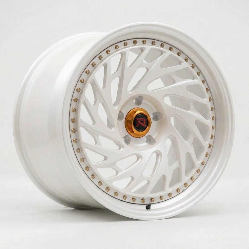 RZR LVI forged wheel — Satin White Pearl