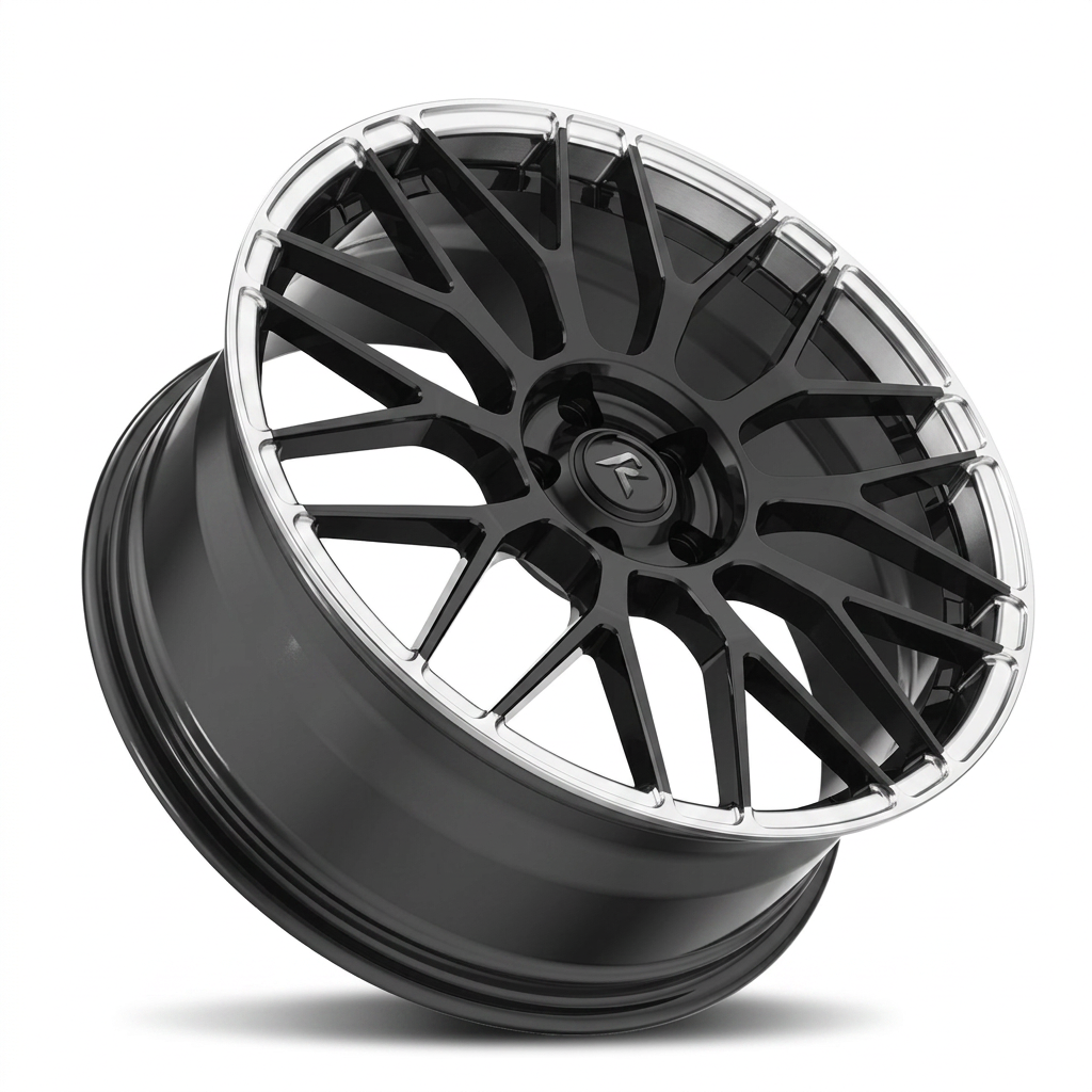 RZR LXXXIX forged wheel — Gloss Black / Polished Lip