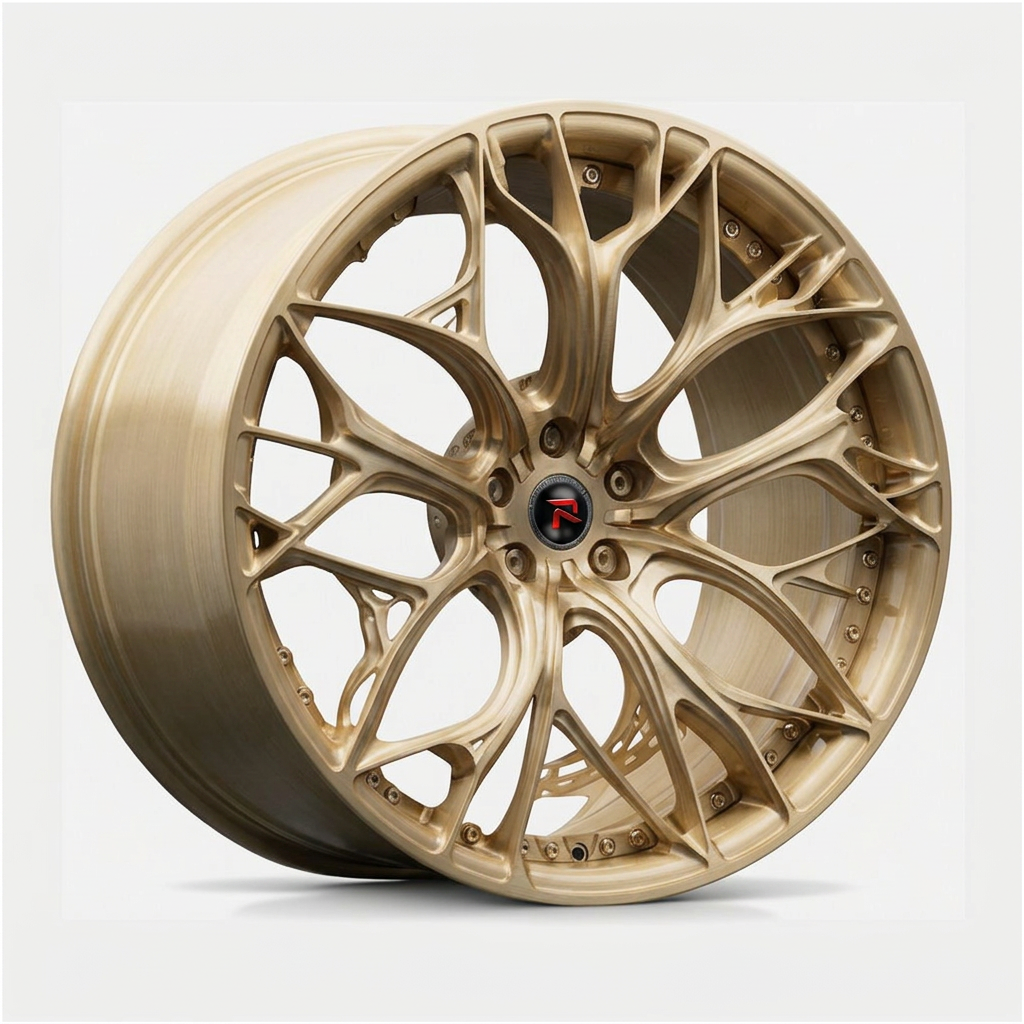 RZR XXI forged wheel — Brushed Champagne Gold