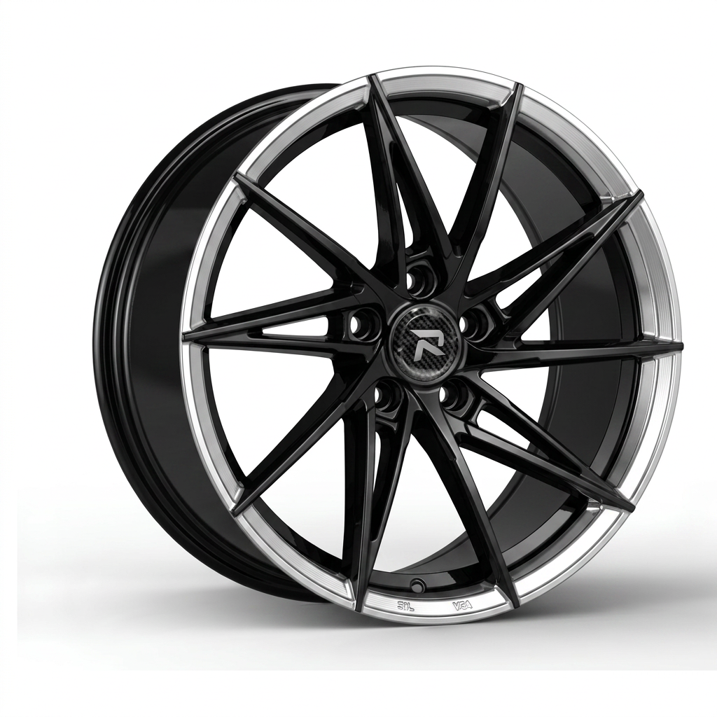 RZR CLXXXI forged wheel — Gloss Black / Polished Lip