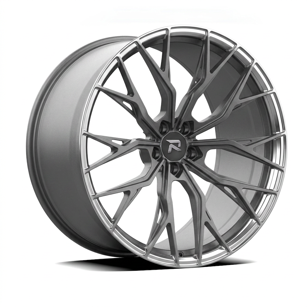 RZR CCII forged wheel — Frozen Grey Matte / Polished Lip