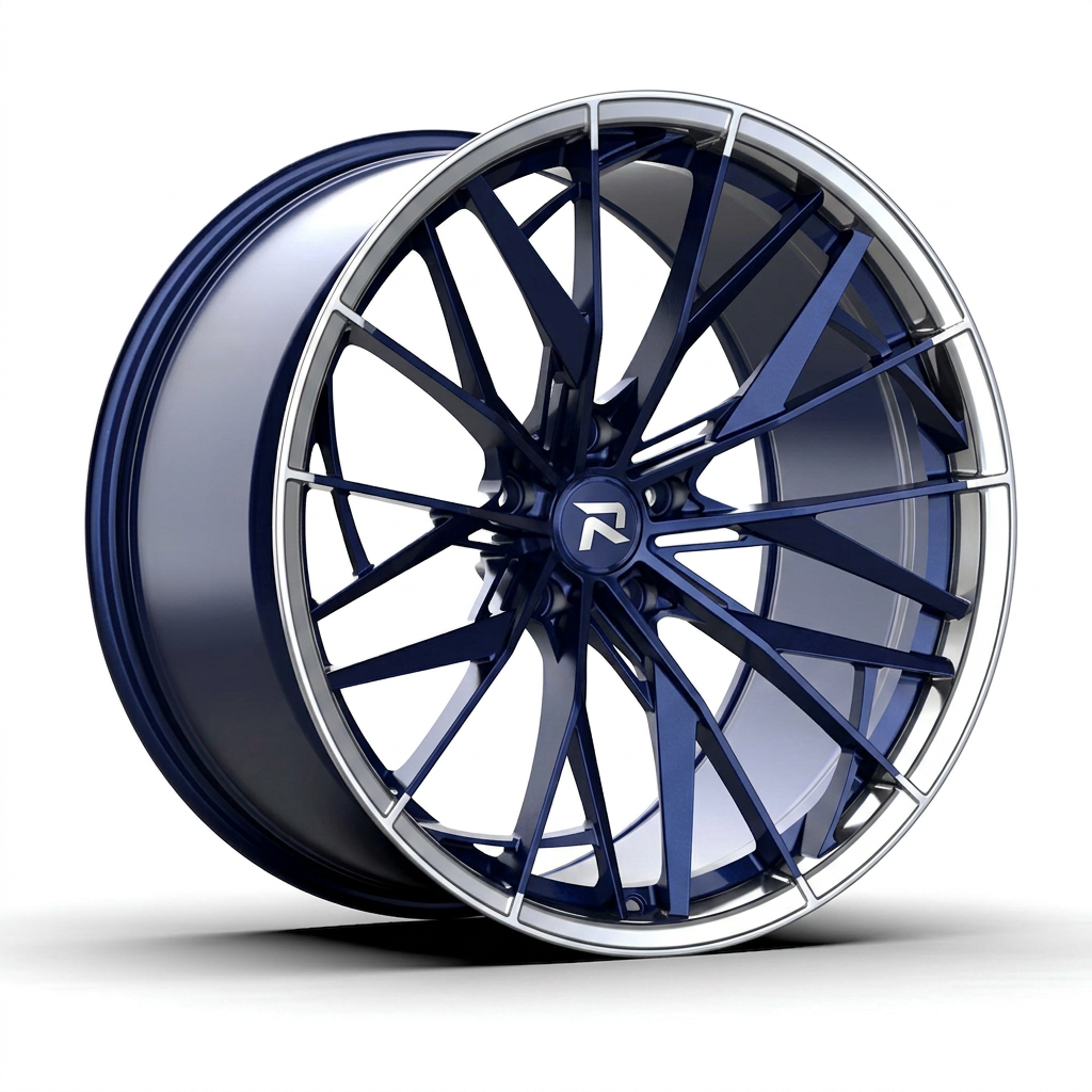 RZR CXXXIV forged wheel — Midnight Blue Pearl / Polished Lip