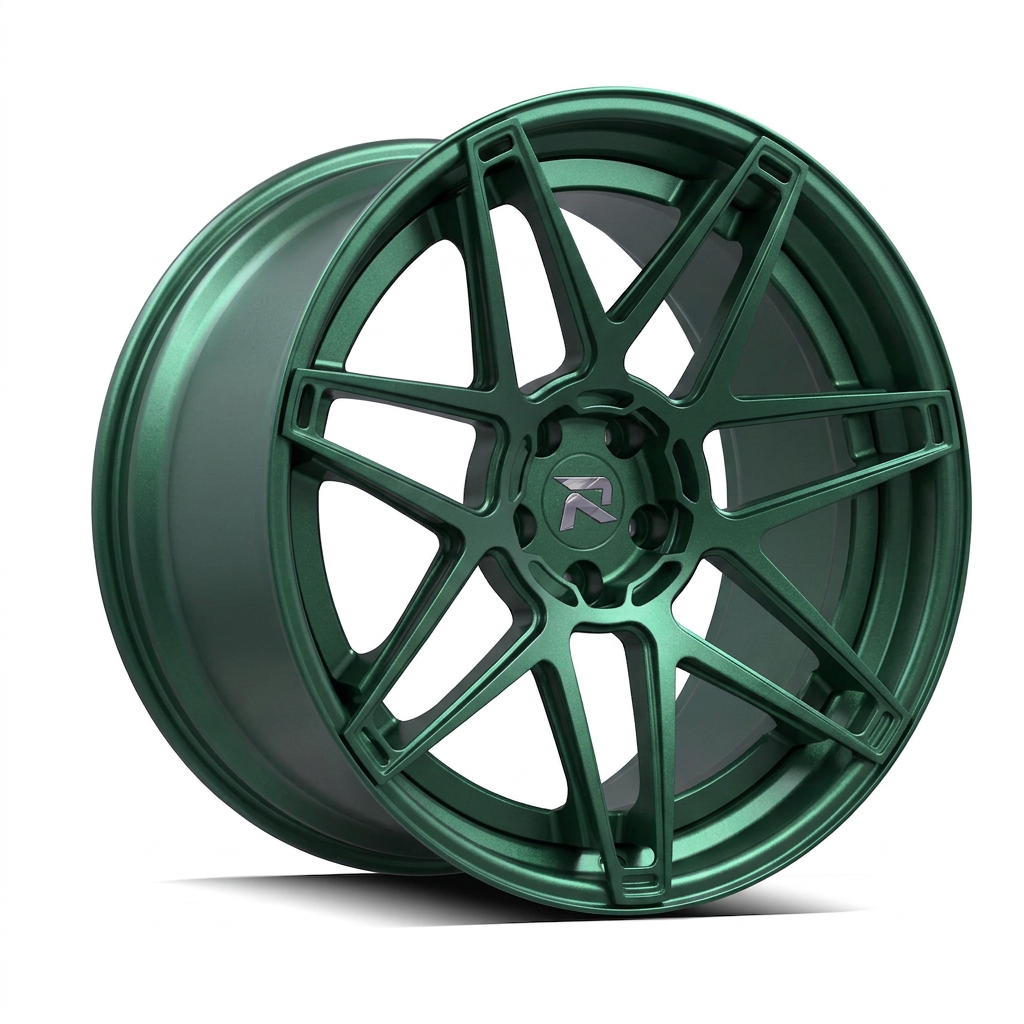 RZR XCVIII forged wheel — Satin Emerald Metallic