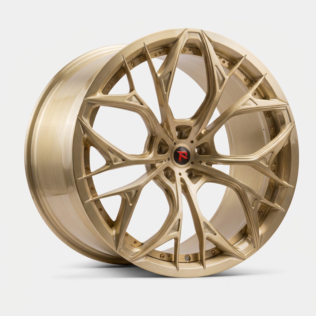 RZR XXII forged wheel — Brushed Champagne Gold