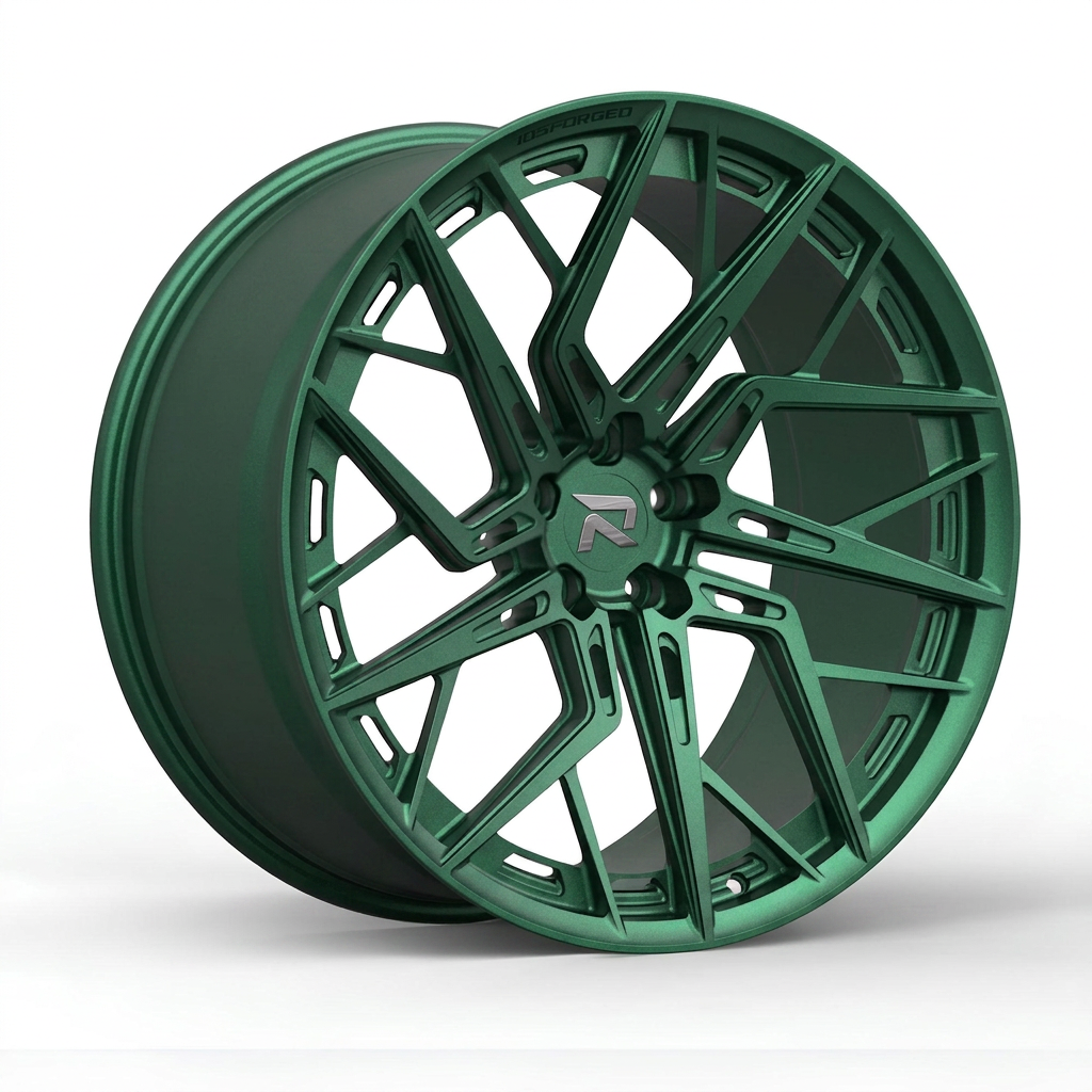 RZR CLIV forged wheel — Satin Emerald Metallic