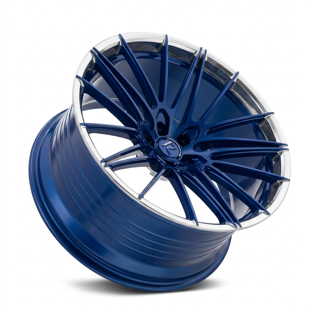 RZR LXXIII forged wheel — Candy Blue / Polished Lip