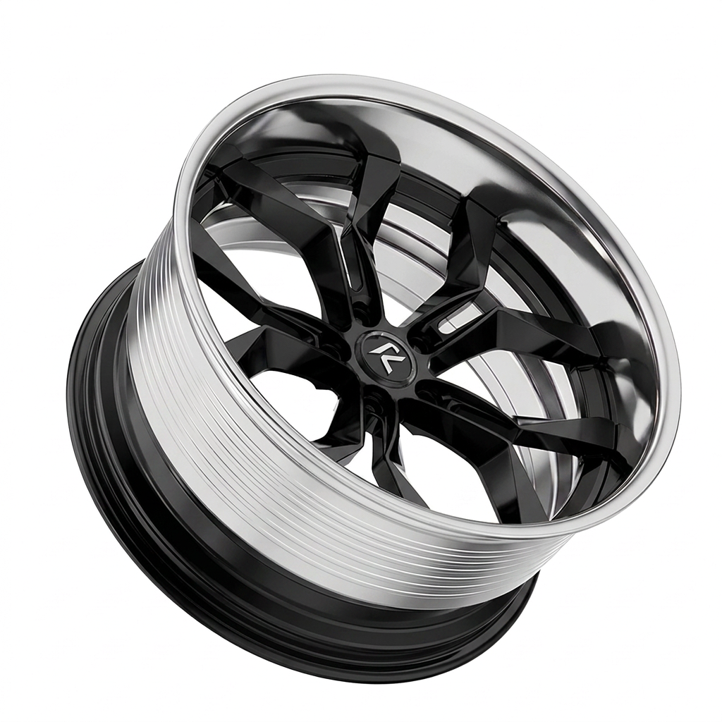 RZR LIX forged wheel — Gloss Black / Polished Lip