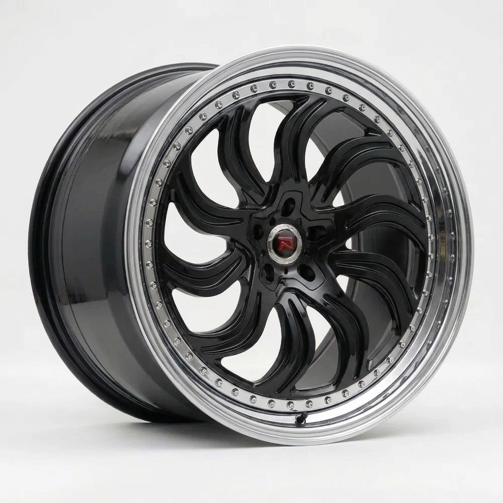 RZR XXXIII forged wheel — Gloss Black / Polished Lip
