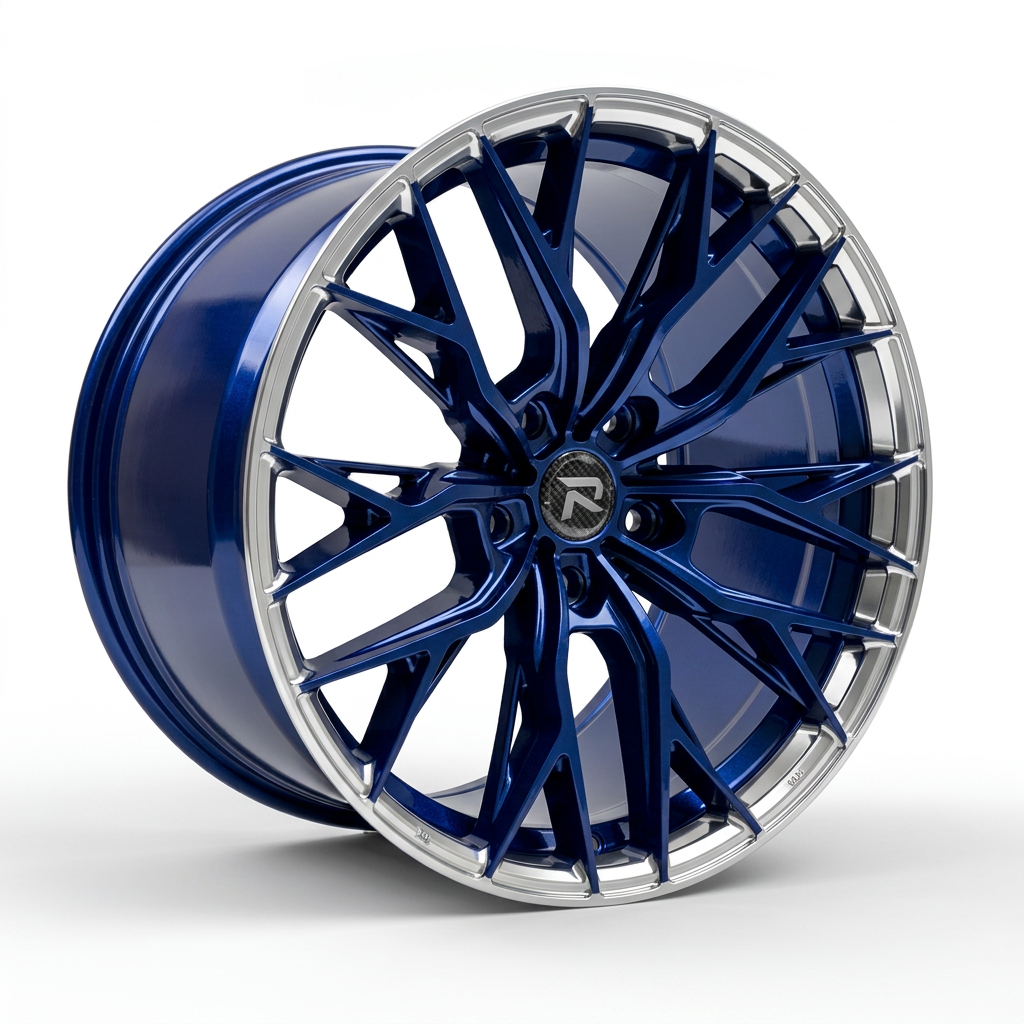 RZR CLV forged wheel — Candy Blue / Polished Lip