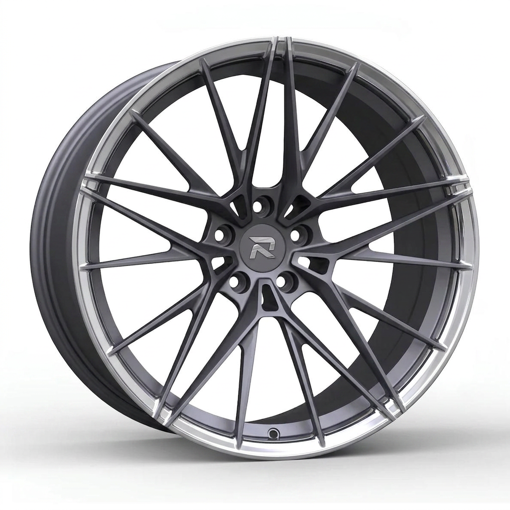 RZR CLXXXVII forged wheel — Frozen Grey Matte / Polished Lip
